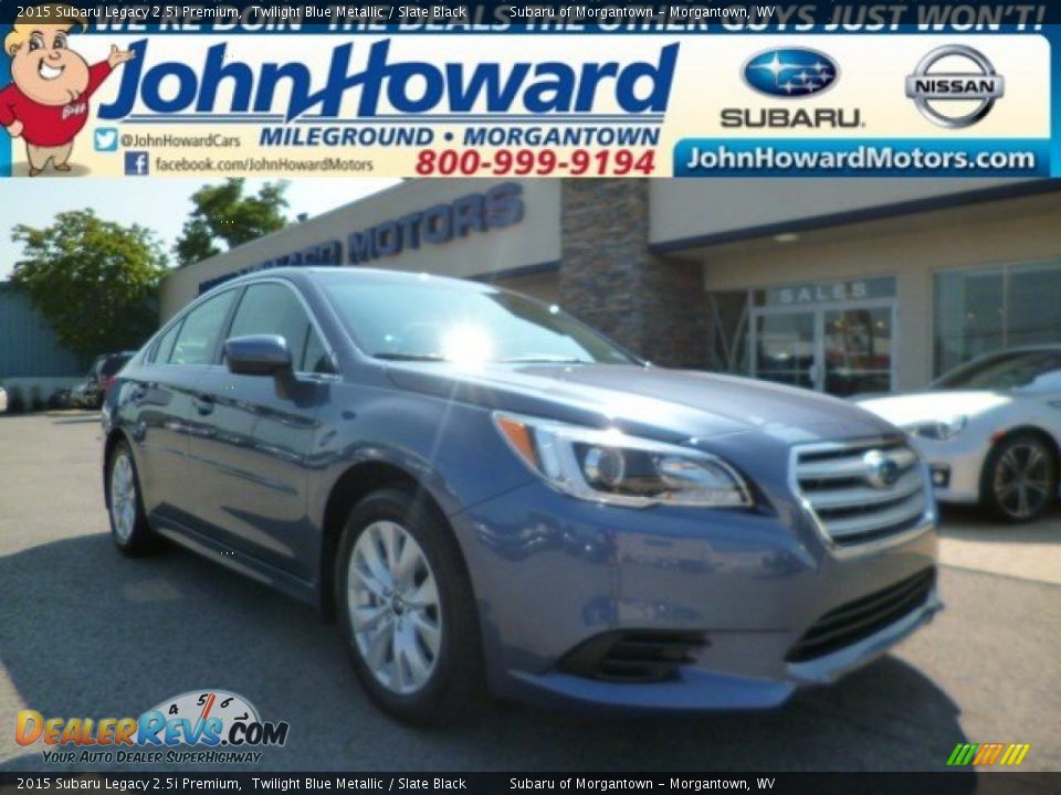 2015 Subaru Legacy 2.5i Premium Twilight Blue Metallic / Slate Black Photo #1