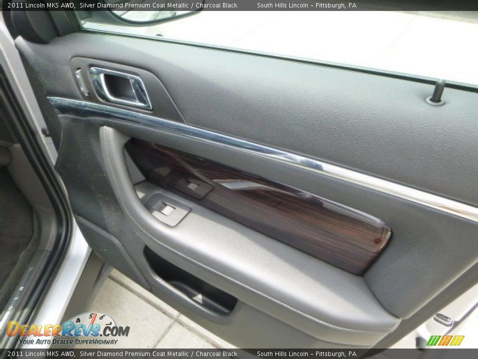 2011 Lincoln MKS AWD Silver Diamond Premium Coat Metallic / Charcoal Black Photo #12