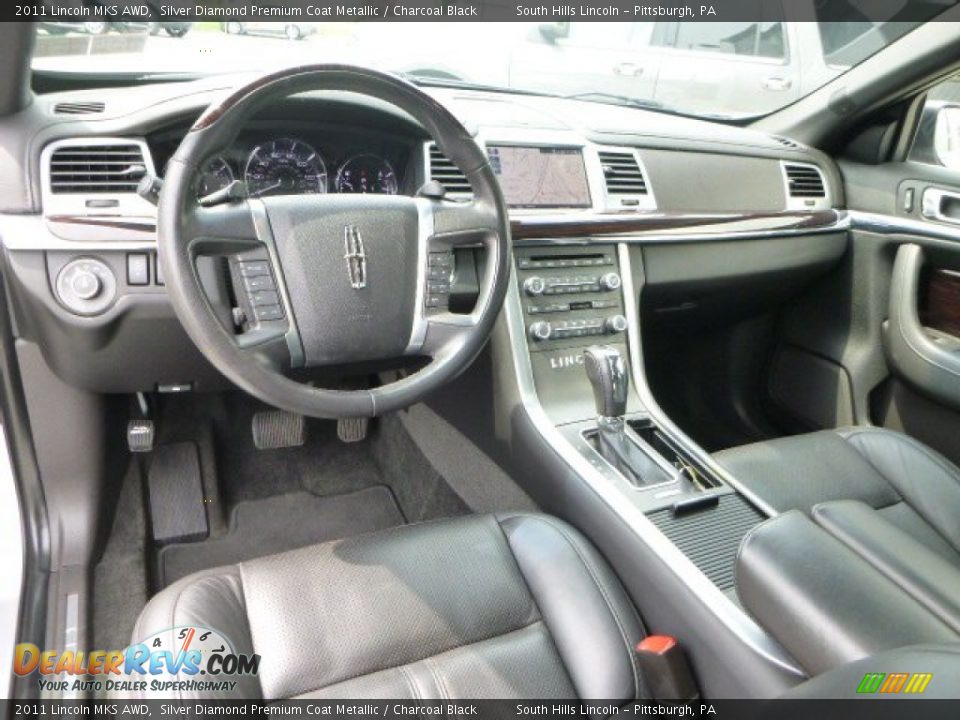 2011 Lincoln MKS AWD Silver Diamond Premium Coat Metallic / Charcoal Black Photo #17