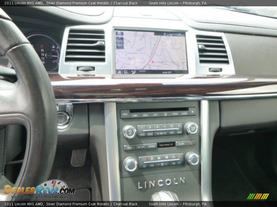 2011 Lincoln MKS AWD Silver Diamond Premium Coat Metallic / Charcoal Black Photo #22