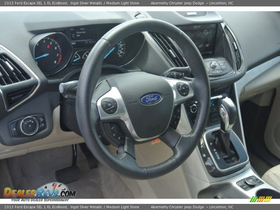2013 Ford Escape SEL 1.6L EcoBoost Ingot Silver Metallic / Medium Light Stone Photo #26