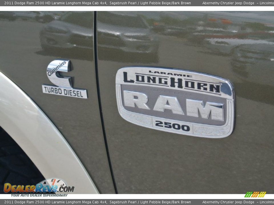 2011 Dodge Ram 2500 HD Laramie Longhorn Mega Cab 4x4 Sagebrush Pearl / Light Pebble Beige/Bark Brown Photo #7