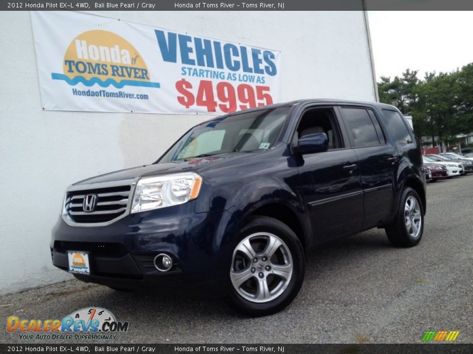 2012 Honda Pilot EX-L 4WD Bali Blue Pearl / Gray Photo #1