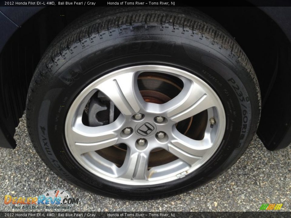 2012 Honda Pilot EX-L 4WD Bali Blue Pearl / Gray Photo #3