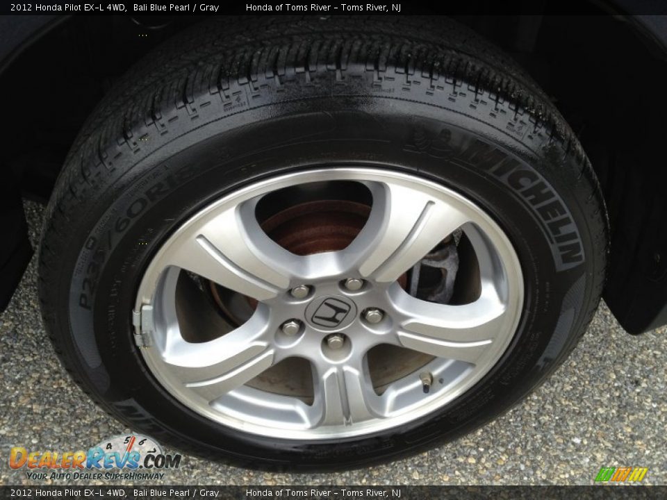 2012 Honda Pilot EX-L 4WD Bali Blue Pearl / Gray Photo #6