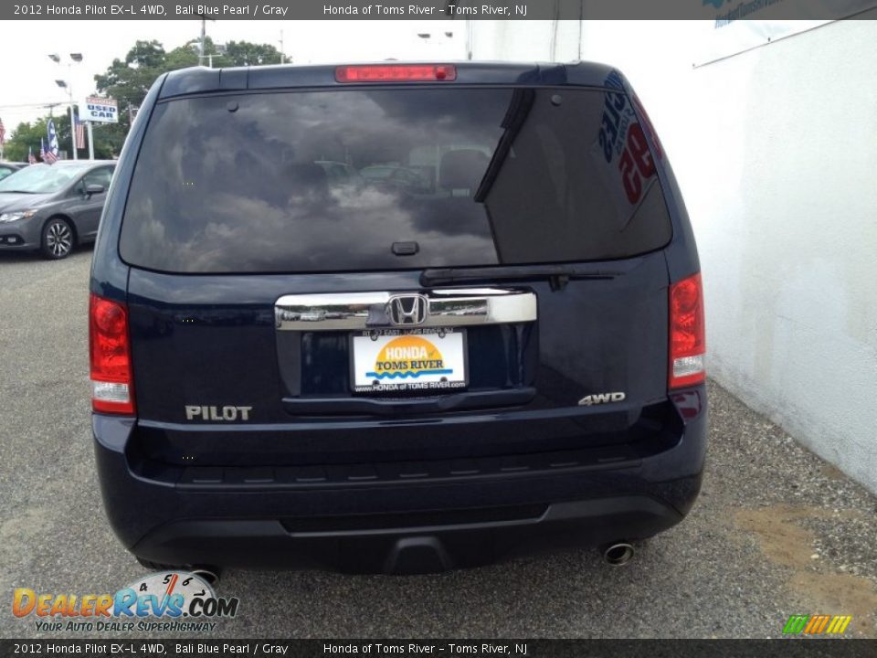 2012 Honda Pilot EX-L 4WD Bali Blue Pearl / Gray Photo #8