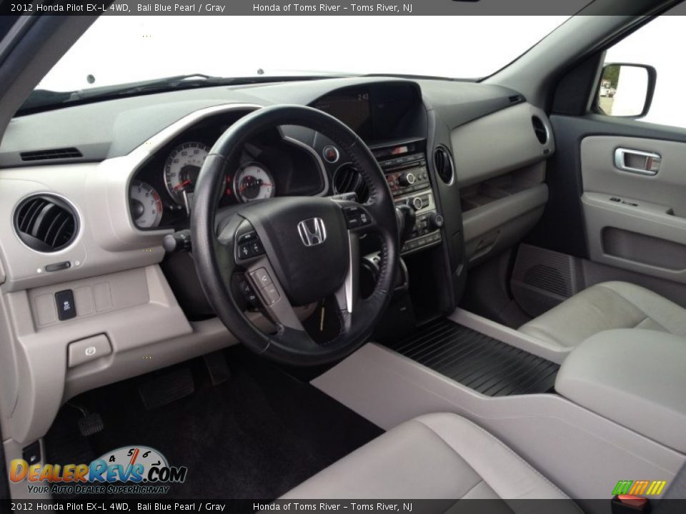 2012 Honda Pilot EX-L 4WD Bali Blue Pearl / Gray Photo #16