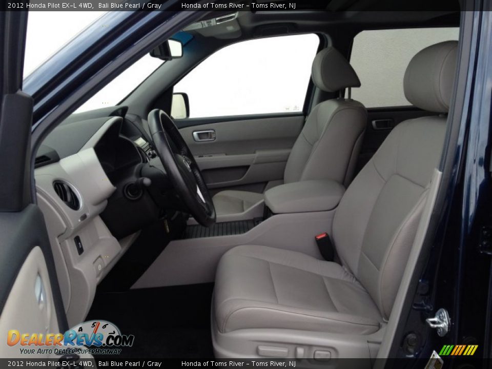 2012 Honda Pilot EX-L 4WD Bali Blue Pearl / Gray Photo #17