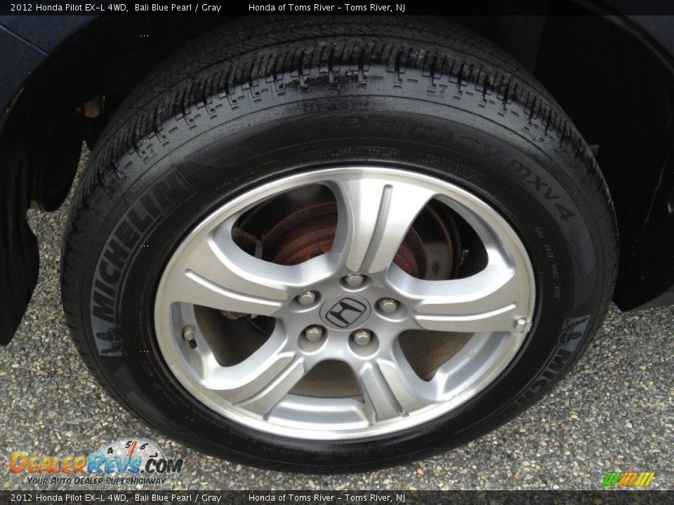 2012 Honda Pilot EX-L 4WD Bali Blue Pearl / Gray Photo #24