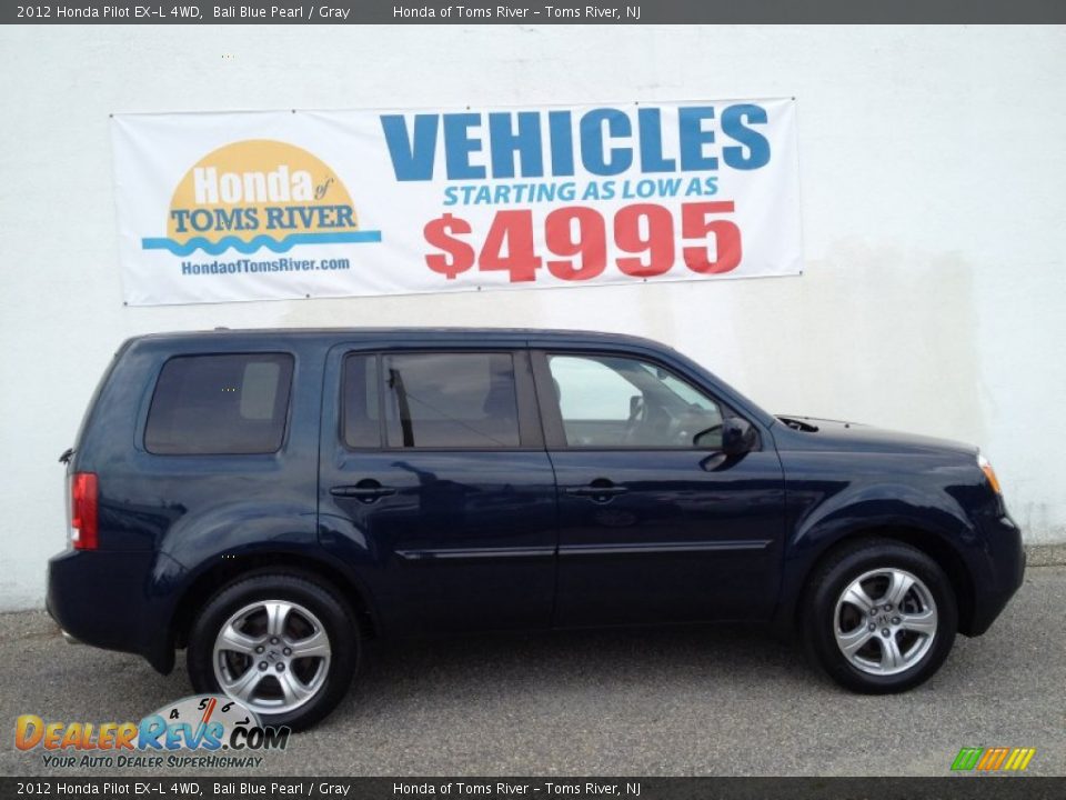 2012 Honda Pilot EX-L 4WD Bali Blue Pearl / Gray Photo #27