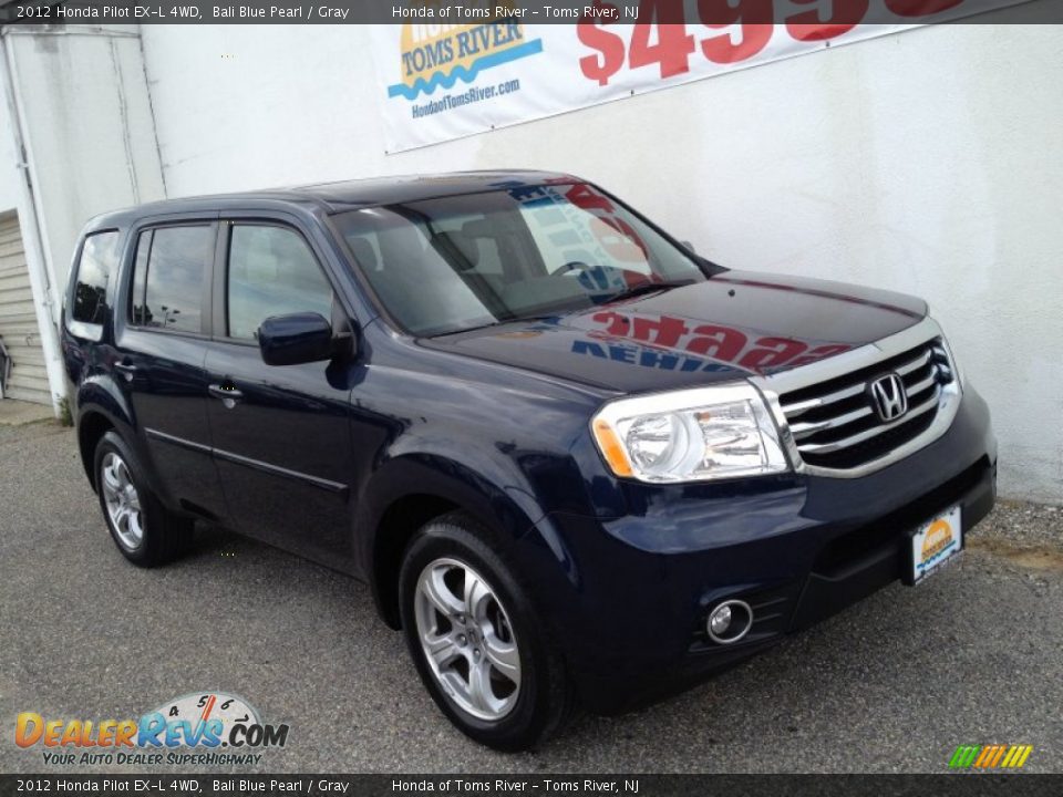 2012 Honda Pilot EX-L 4WD Bali Blue Pearl / Gray Photo #32