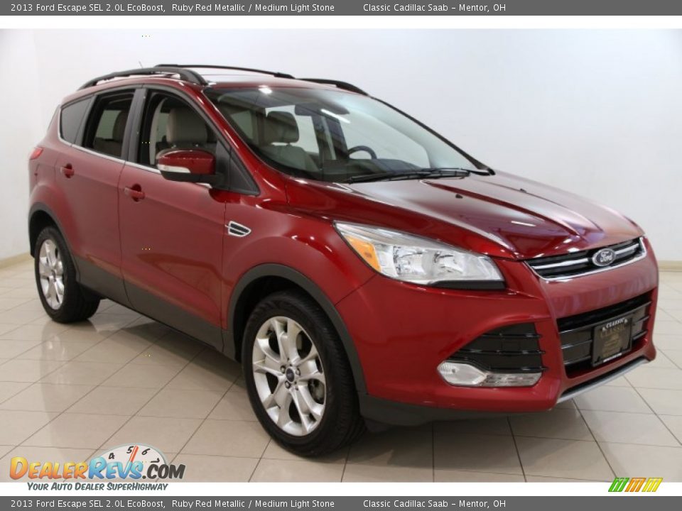 2013 Ford Escape SEL 2.0L EcoBoost Ruby Red Metallic / Medium Light Stone Photo #1