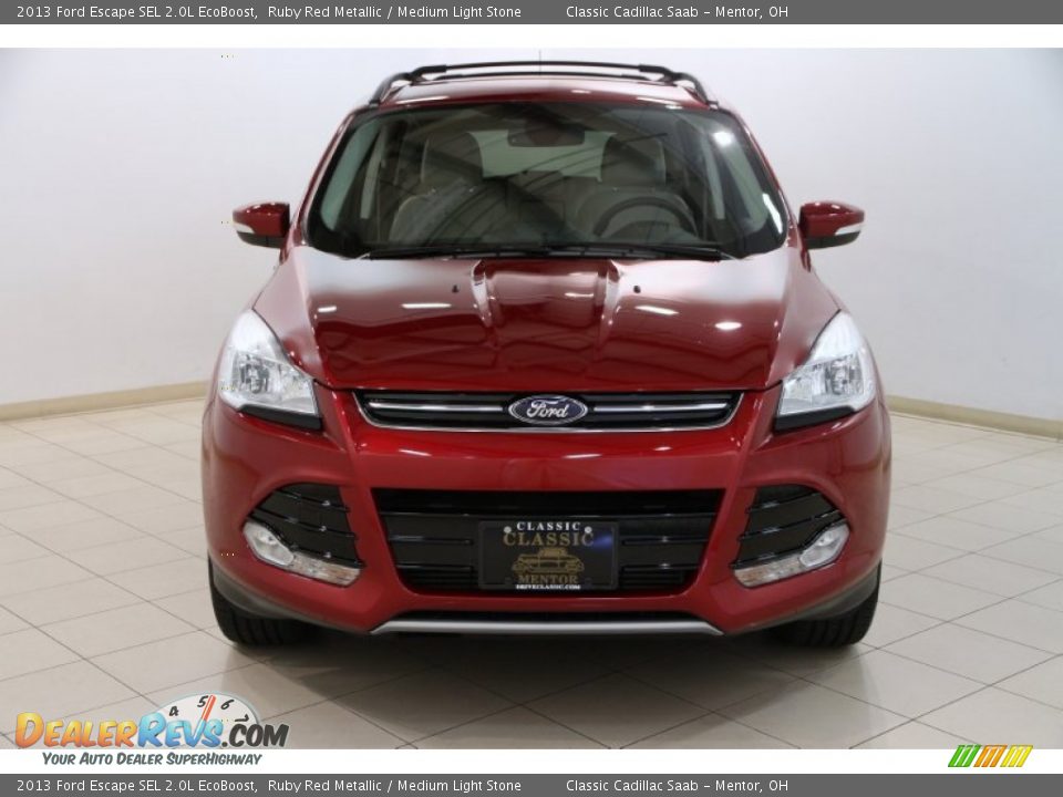 2013 Ford Escape SEL 2.0L EcoBoost Ruby Red Metallic / Medium Light Stone Photo #2