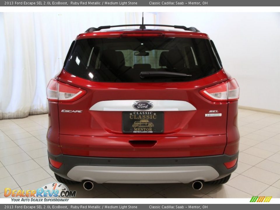 2013 Ford Escape SEL 2.0L EcoBoost Ruby Red Metallic / Medium Light Stone Photo #25