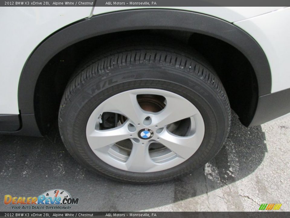 2012 BMW X3 xDrive 28i Alpine White / Chestnut Photo #3