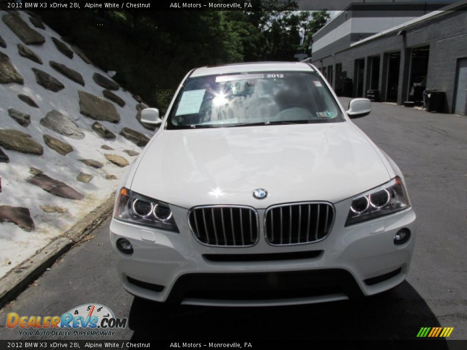 2012 BMW X3 xDrive 28i Alpine White / Chestnut Photo #8