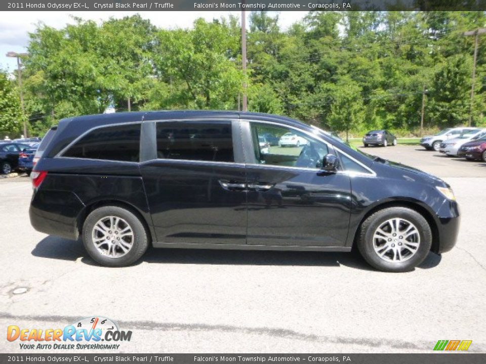 2011 Honda Odyssey EX-L Crystal Black Pearl / Truffle Photo #6