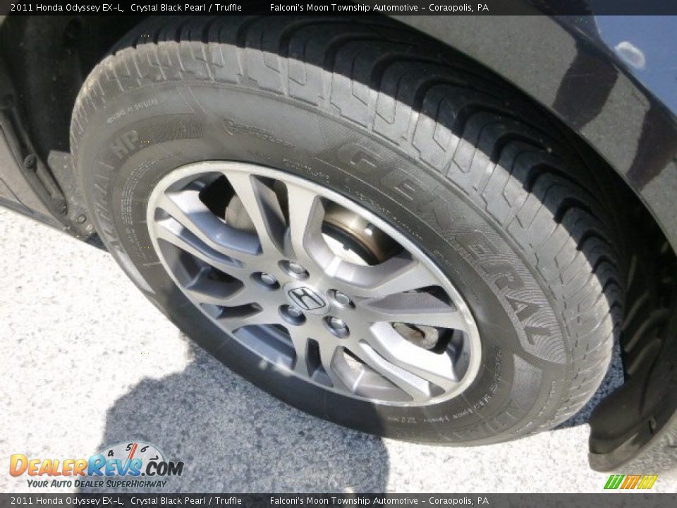 2011 Honda Odyssey EX-L Crystal Black Pearl / Truffle Photo #9