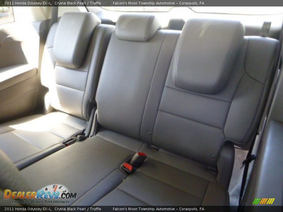 2011 Honda Odyssey EX-L Crystal Black Pearl / Truffle Photo #17