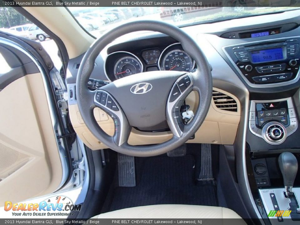 2013 Hyundai Elantra GLS Blue Sky Metallic / Beige Photo #14