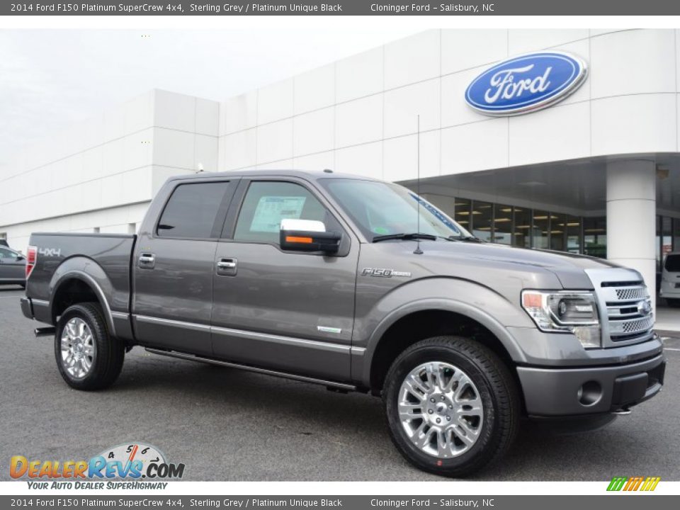 2014 Ford F150 Platinum SuperCrew 4x4 Sterling Grey / Platinum Unique Black Photo #1
