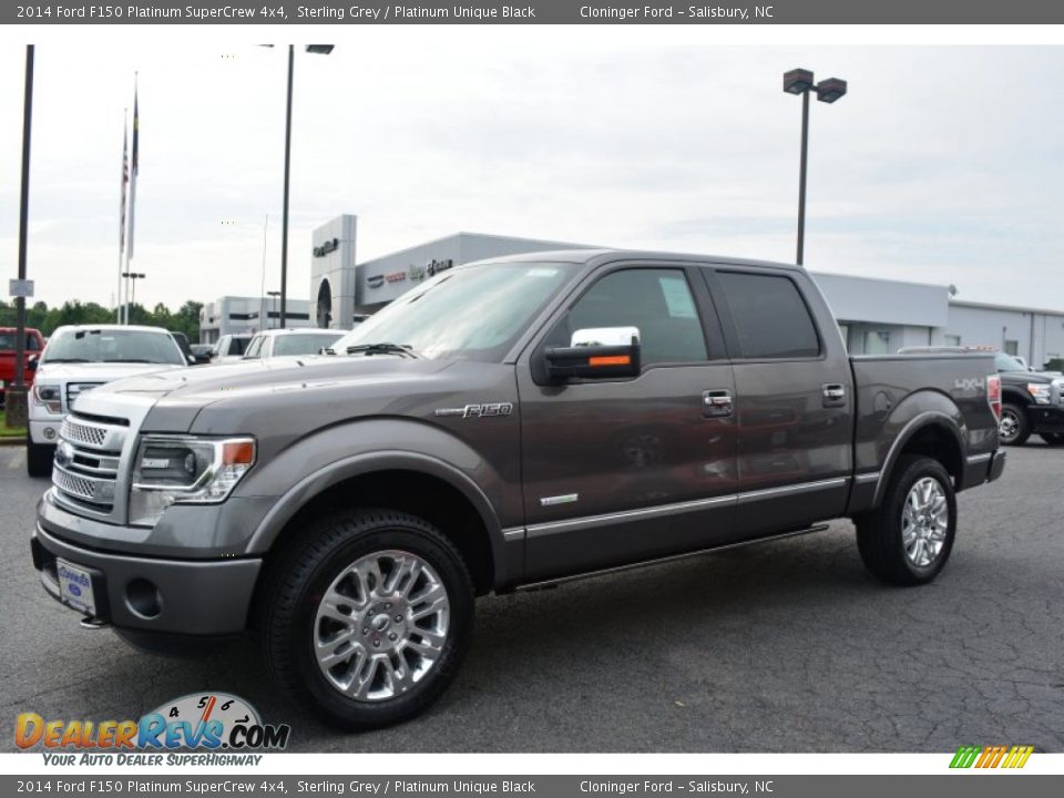 2014 Ford F150 Platinum SuperCrew 4x4 Sterling Grey / Platinum Unique Black Photo #3