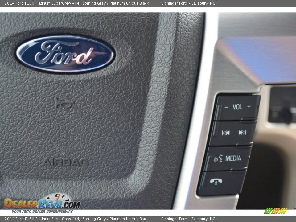 2014 Ford F150 Platinum SuperCrew 4x4 Sterling Grey / Platinum Unique Black Photo #28