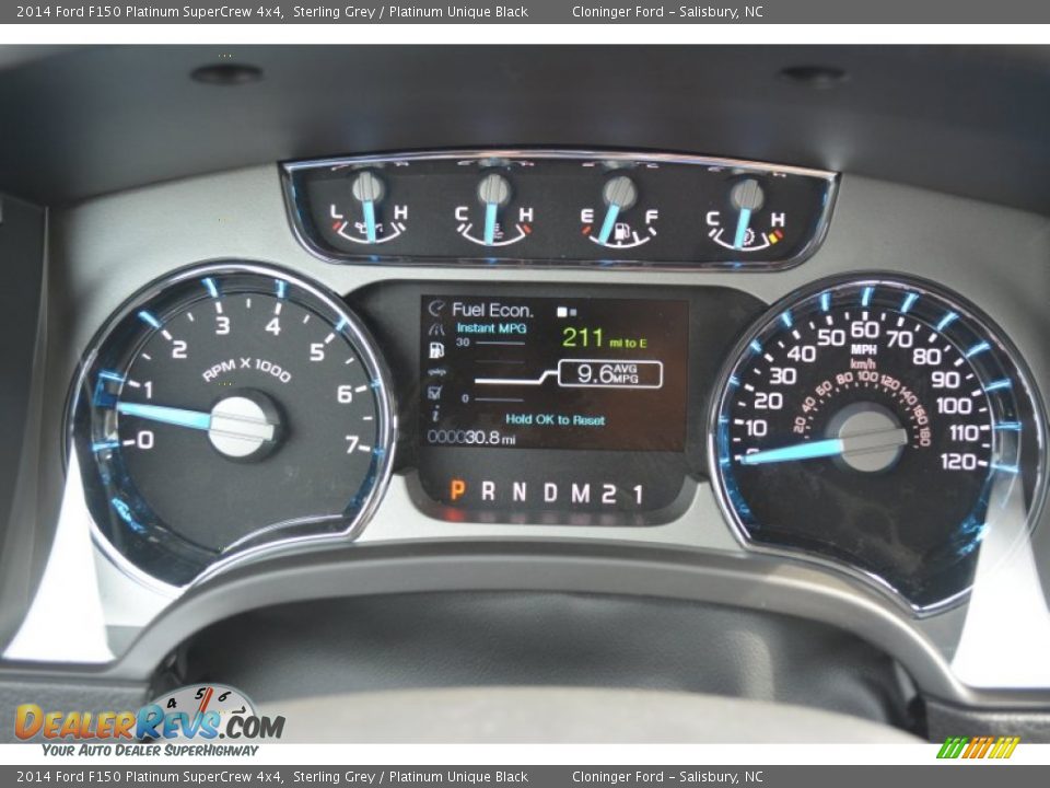 2014 Ford F150 Platinum SuperCrew 4x4 Sterling Grey / Platinum Unique Black Photo #29