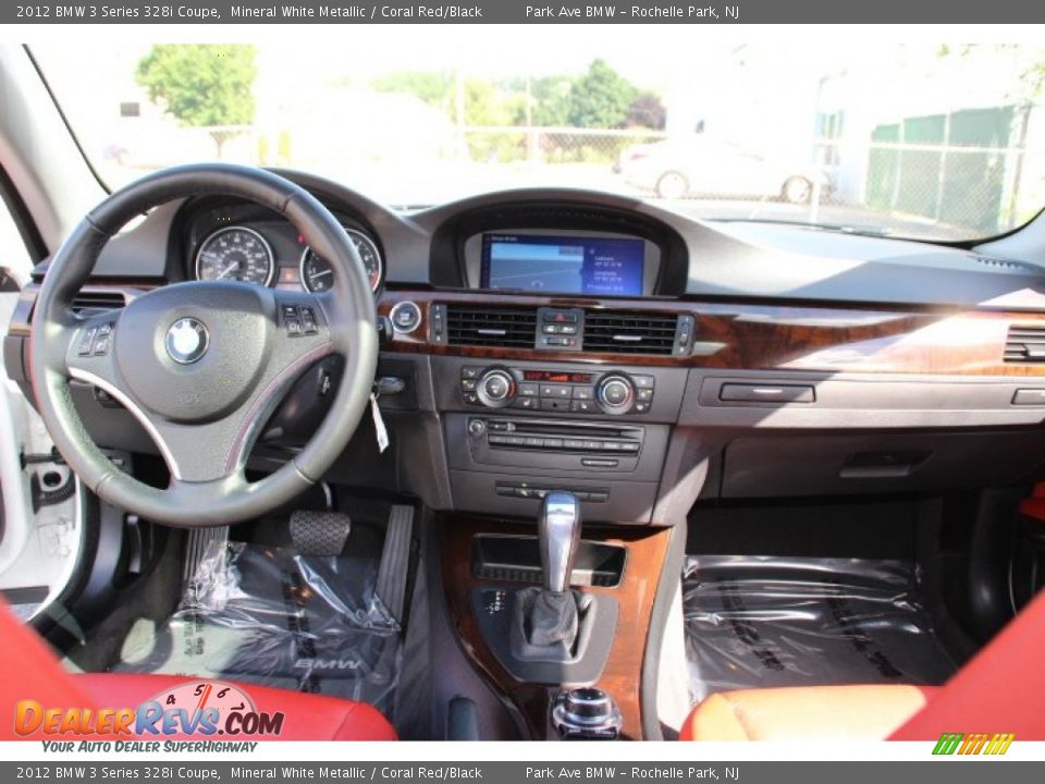 2012 BMW 3 Series 328i Coupe Mineral White Metallic / Coral Red/Black Photo #14