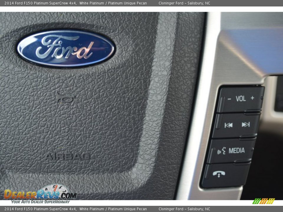 2014 Ford F150 Platinum SuperCrew 4x4 White Platinum / Platinum Unique Pecan Photo #28