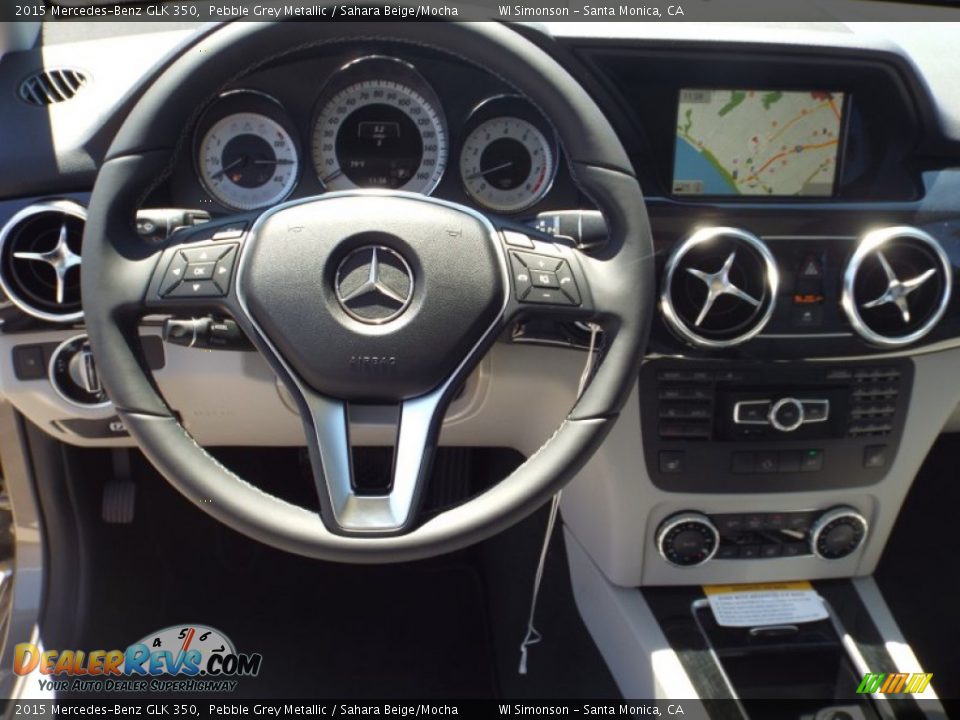 2015 Mercedes-Benz GLK 350 Pebble Grey Metallic / Sahara Beige/Mocha Photo #9