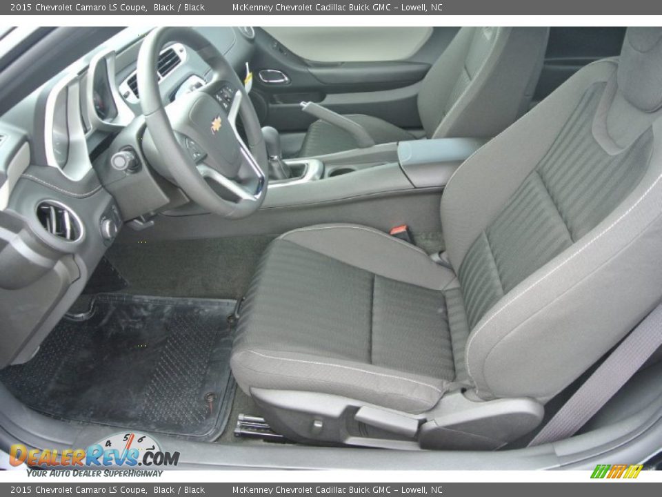 Black Interior - 2015 Chevrolet Camaro LS Coupe Photo #8