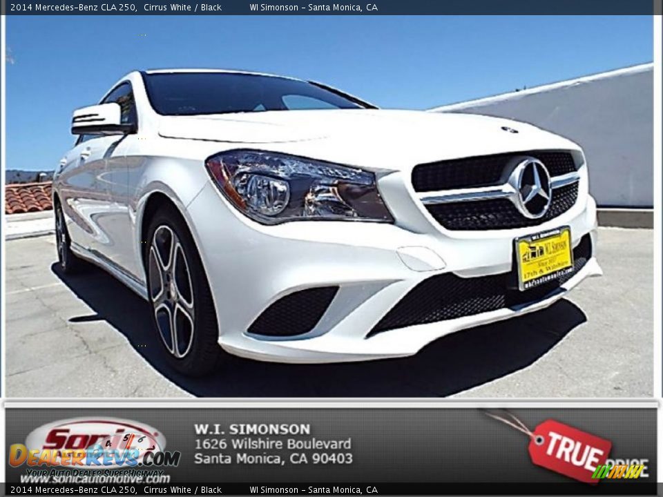 2014 Mercedes-Benz CLA 250 Cirrus White / Black Photo #1