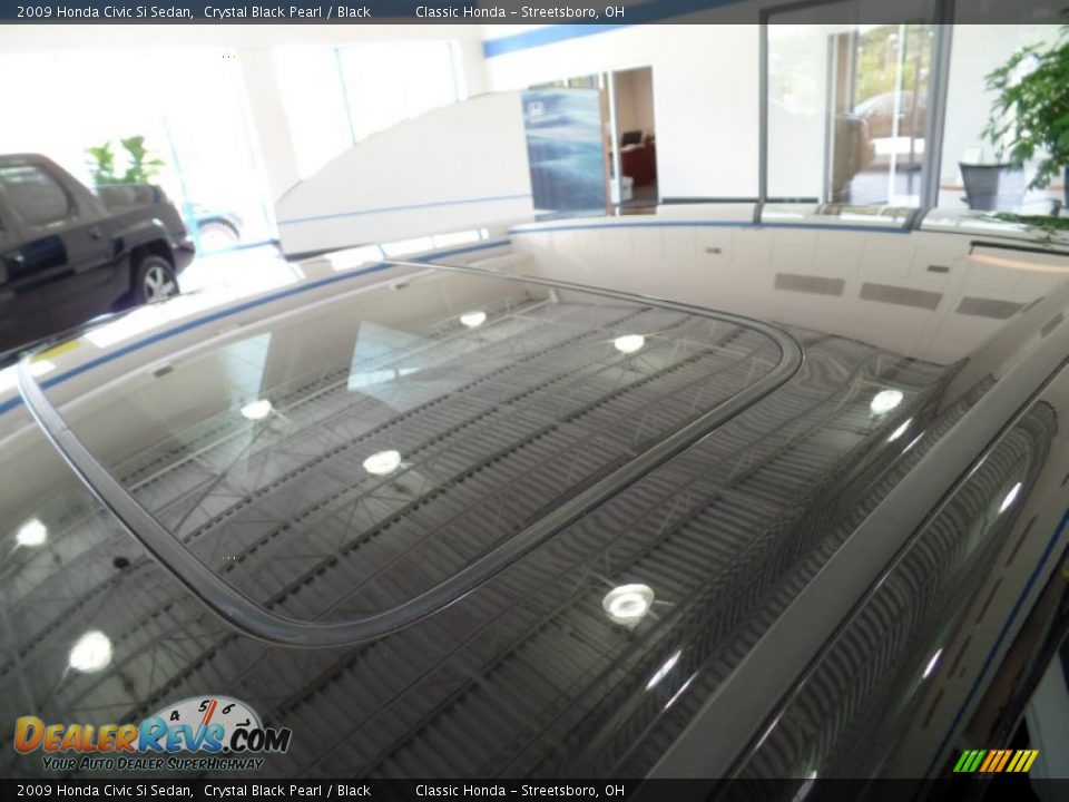 2009 Honda Civic Si Sedan Crystal Black Pearl / Black Photo #13