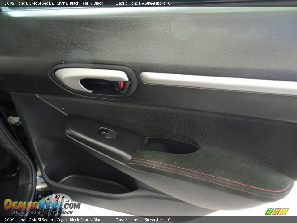 2009 Honda Civic Si Sedan Crystal Black Pearl / Black Photo #20