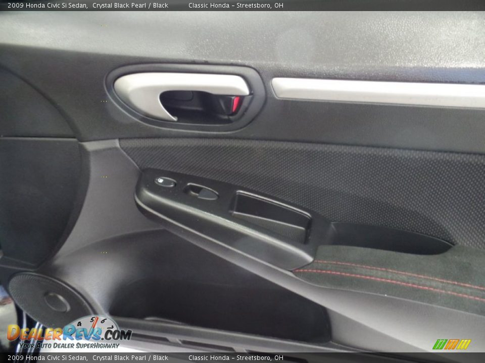 2009 Honda Civic Si Sedan Crystal Black Pearl / Black Photo #21
