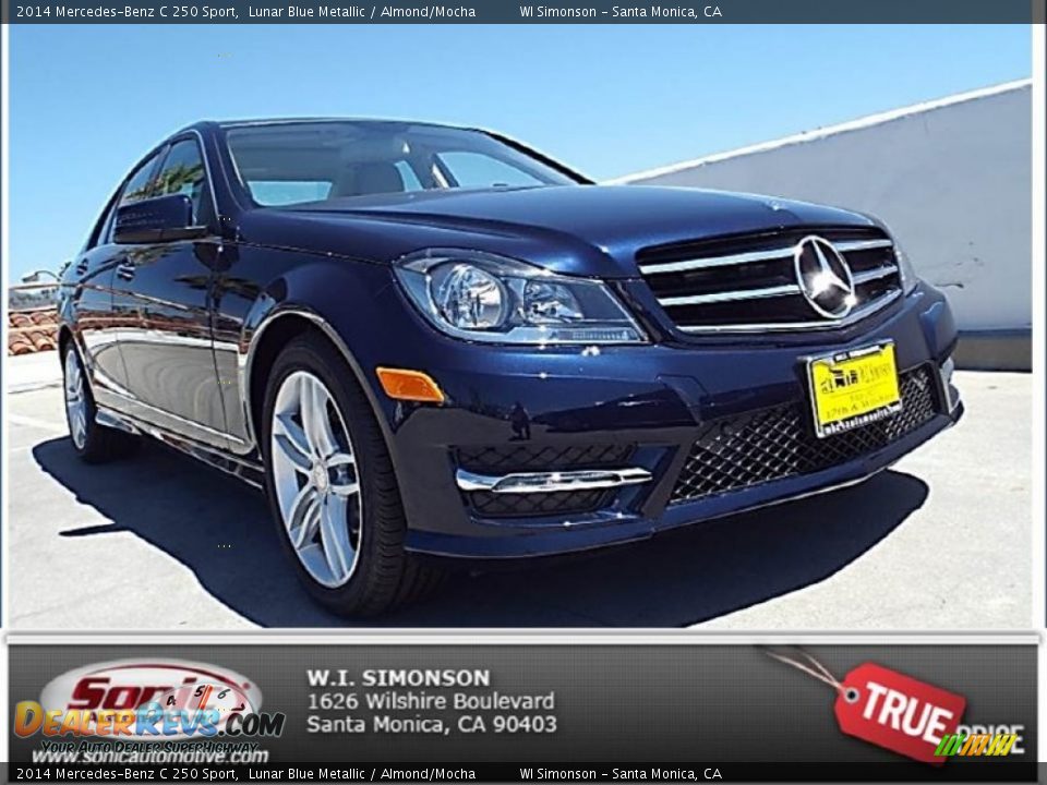 2014 Mercedes-Benz C 250 Sport Lunar Blue Metallic / Almond/Mocha Photo #1