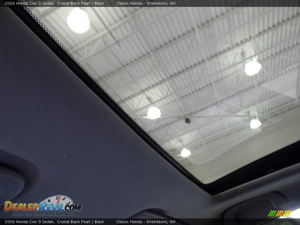 2009 Honda Civic Si Sedan Crystal Black Pearl / Black Photo #26