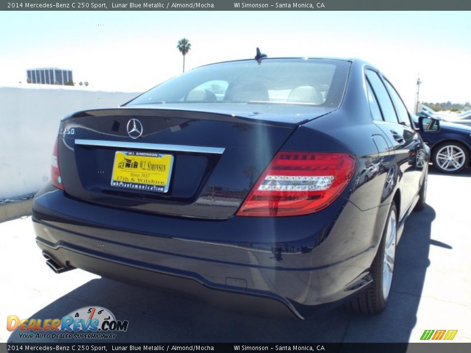 2014 Mercedes-Benz C 250 Sport Lunar Blue Metallic / Almond/Mocha Photo #4