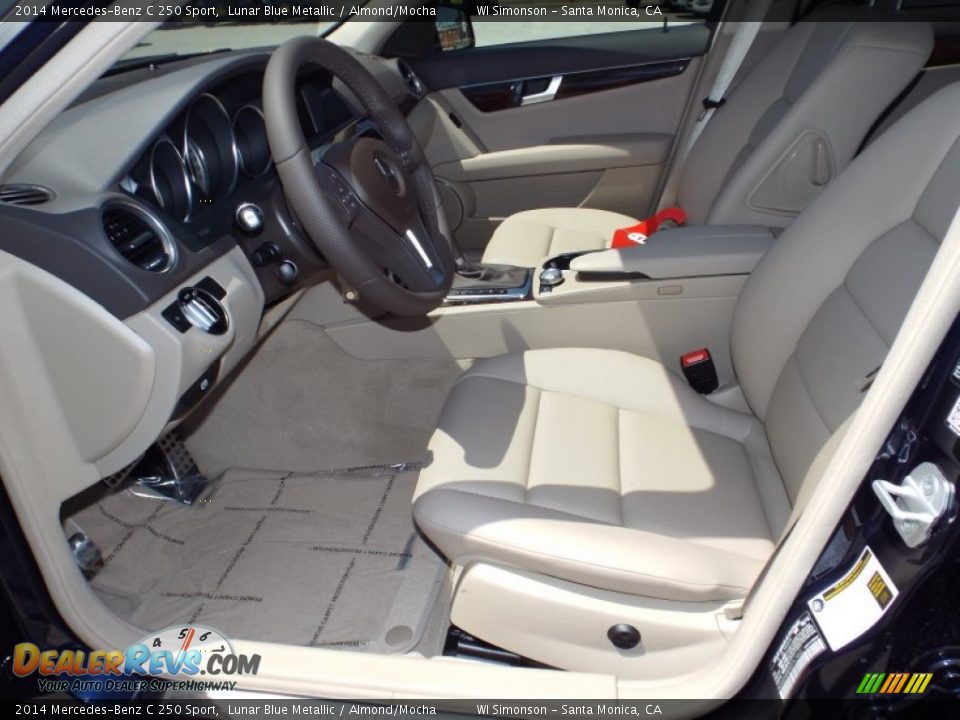 2014 Mercedes-Benz C 250 Sport Lunar Blue Metallic / Almond/Mocha Photo #7