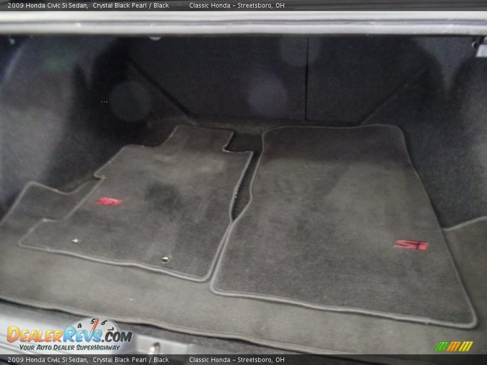 2009 Honda Civic Si Sedan Crystal Black Pearl / Black Photo #32