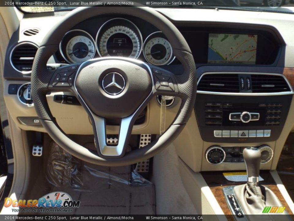2014 Mercedes-Benz C 250 Sport Lunar Blue Metallic / Almond/Mocha Photo #9