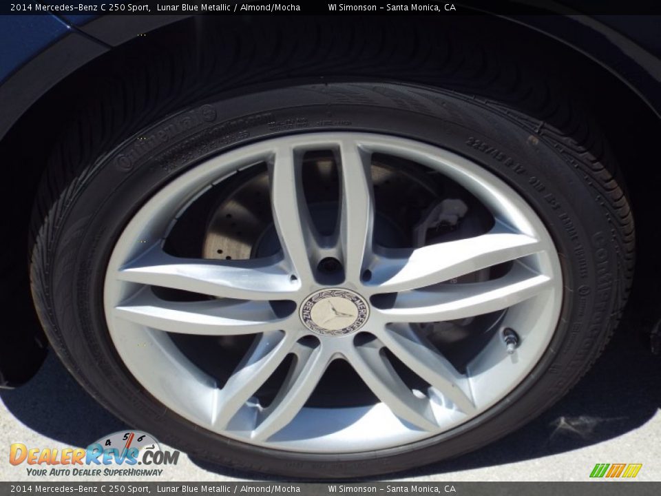 2014 Mercedes-Benz C 250 Sport Lunar Blue Metallic / Almond/Mocha Photo #10