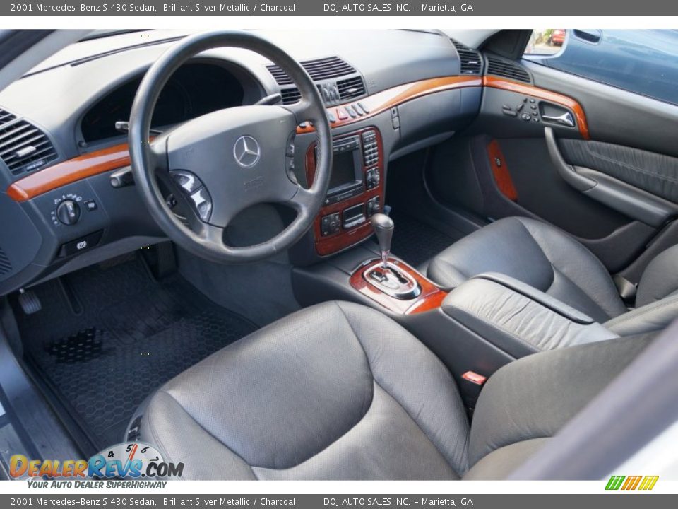 Charcoal Interior - 2001 Mercedes-Benz S 430 Sedan Photo #13
