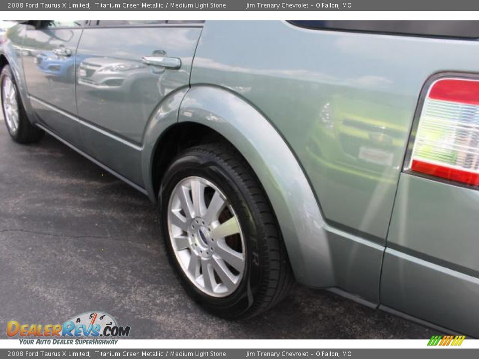 2008 Ford Taurus X Limited Titanium Green Metallic / Medium Light Stone Photo #4