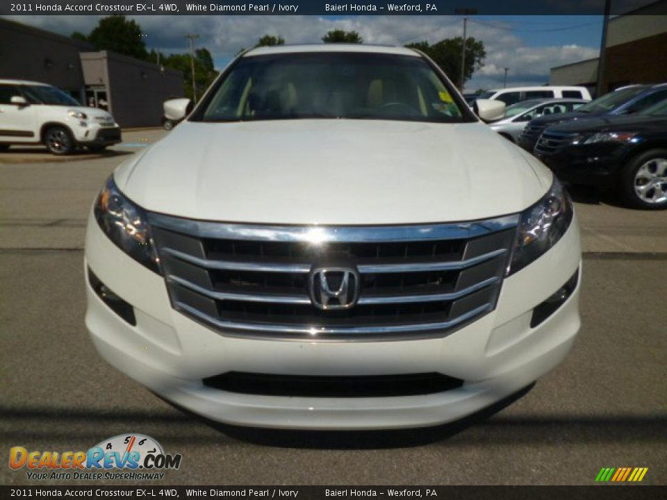 2011 Honda Accord Crosstour EX-L 4WD White Diamond Pearl / Ivory Photo #2