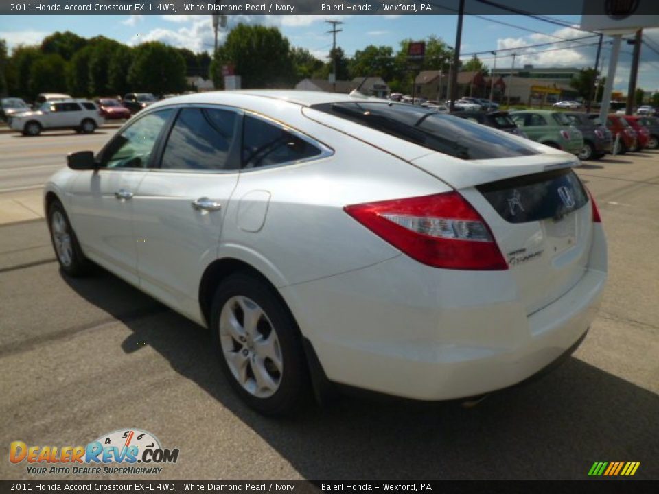 2011 Honda Accord Crosstour EX-L 4WD White Diamond Pearl / Ivory Photo #5