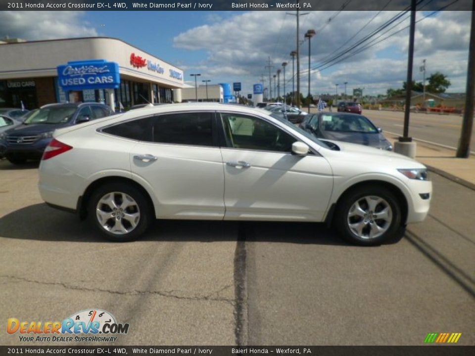 White Diamond Pearl 2011 Honda Accord Crosstour EX-L 4WD Photo #7