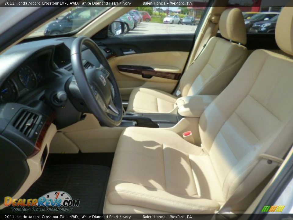 Ivory Interior - 2011 Honda Accord Crosstour EX-L 4WD Photo #12