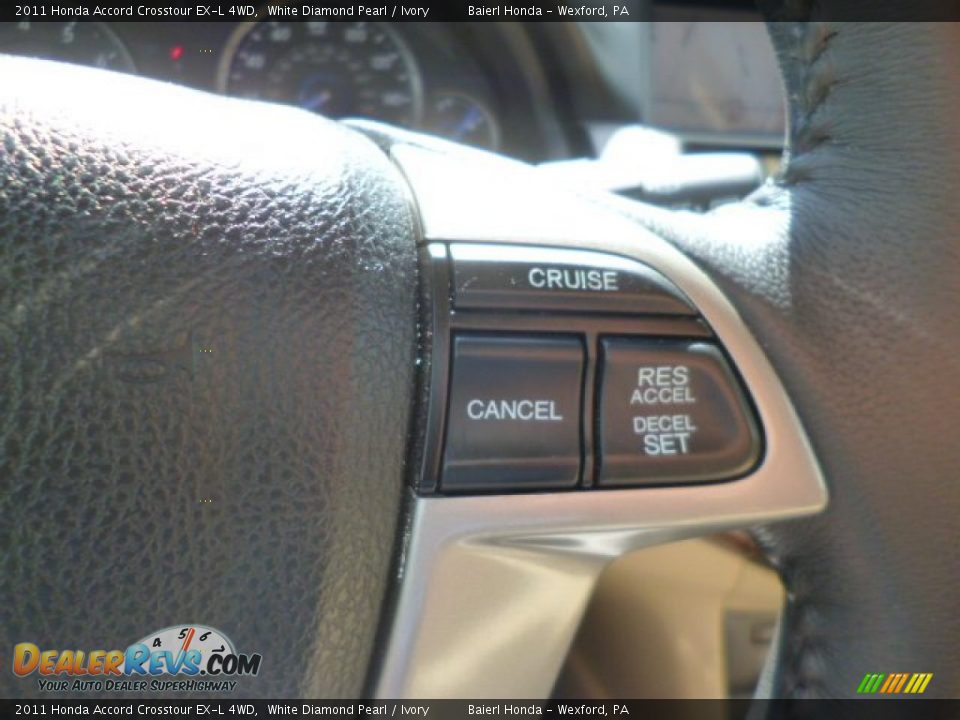 2011 Honda Accord Crosstour EX-L 4WD White Diamond Pearl / Ivory Photo #19